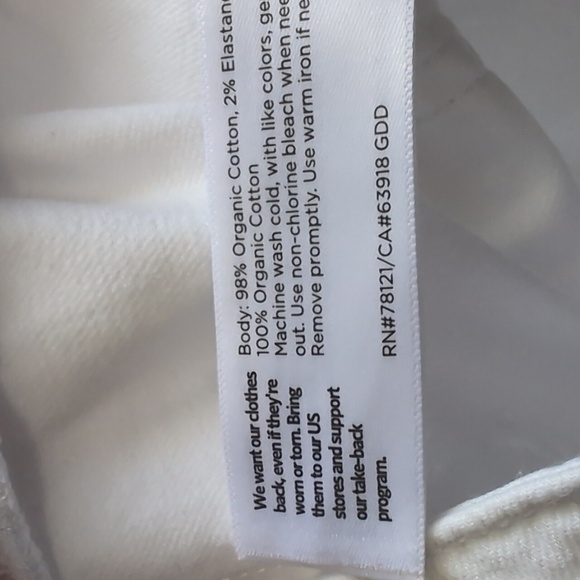 Eileen Fisher Organic Cotton Stretchy Jeans High Rise Tapered size Large - Picture 7 of 9